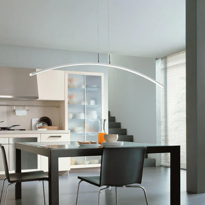 Plastic Arc LED Chandelier for Dining Interiors | Arclyte