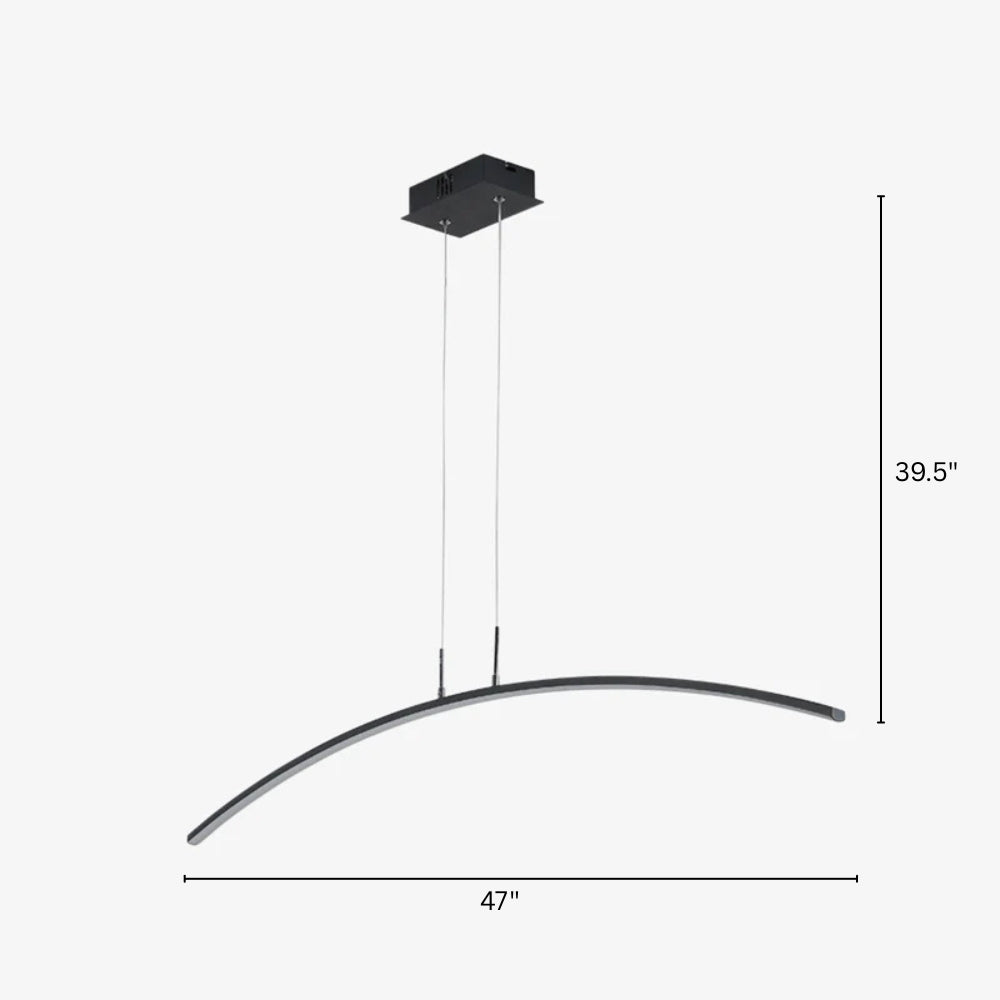 Plastic Arc LED Chandelier for Dining Interiors | Arclyte