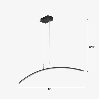 Plastic Arc LED Chandelier for Dining Interiors | Arclyte