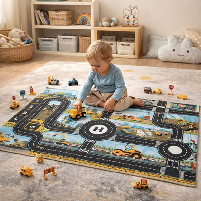 Play Mat City Road Map with Traffic Design for Kids Play | Cormexa