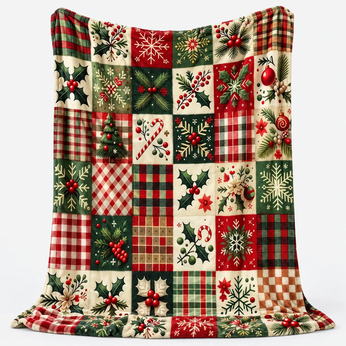 Plush Christmas Holiday Throw Blanket