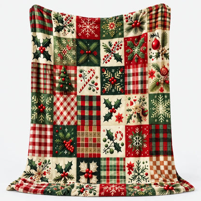 Plush Christmas Holiday Throw Blanket