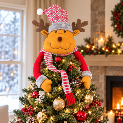 Plush Holiday Character Christmas Tree Topper