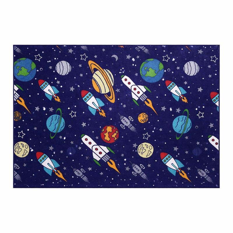 Polyester Space Print Play Mat for Kids Room Everyday Use | Taviora