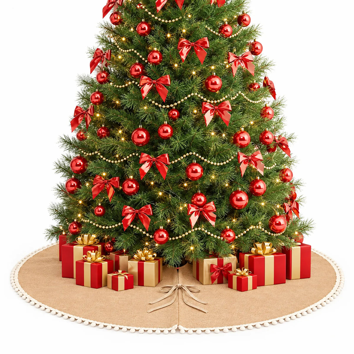 Pom Pom Christmas Tree Skirt
