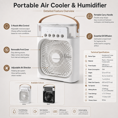 Portable Desktop Evaporative Air Cooler | Breeziq