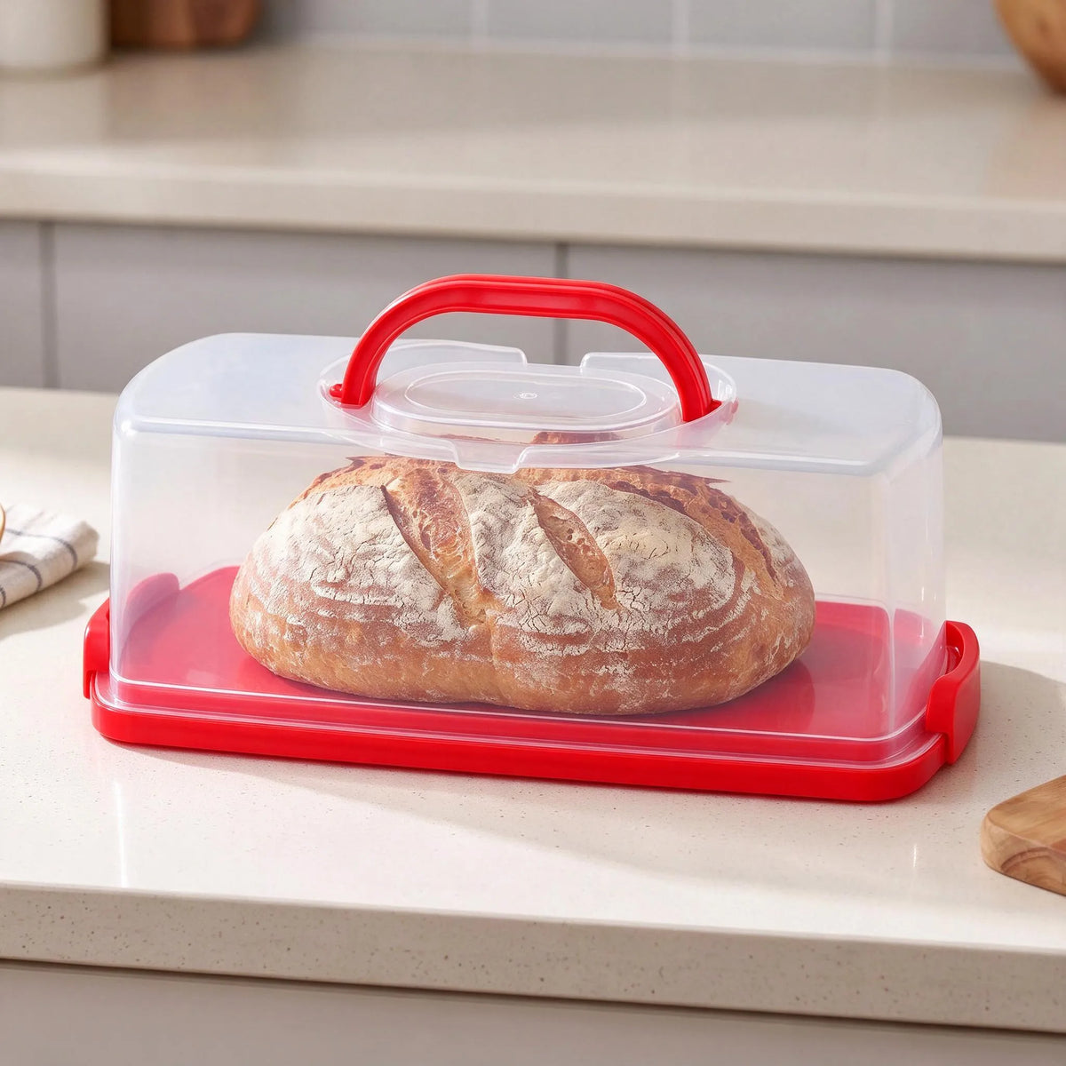 Portable Rectangular Countertop Bread Box