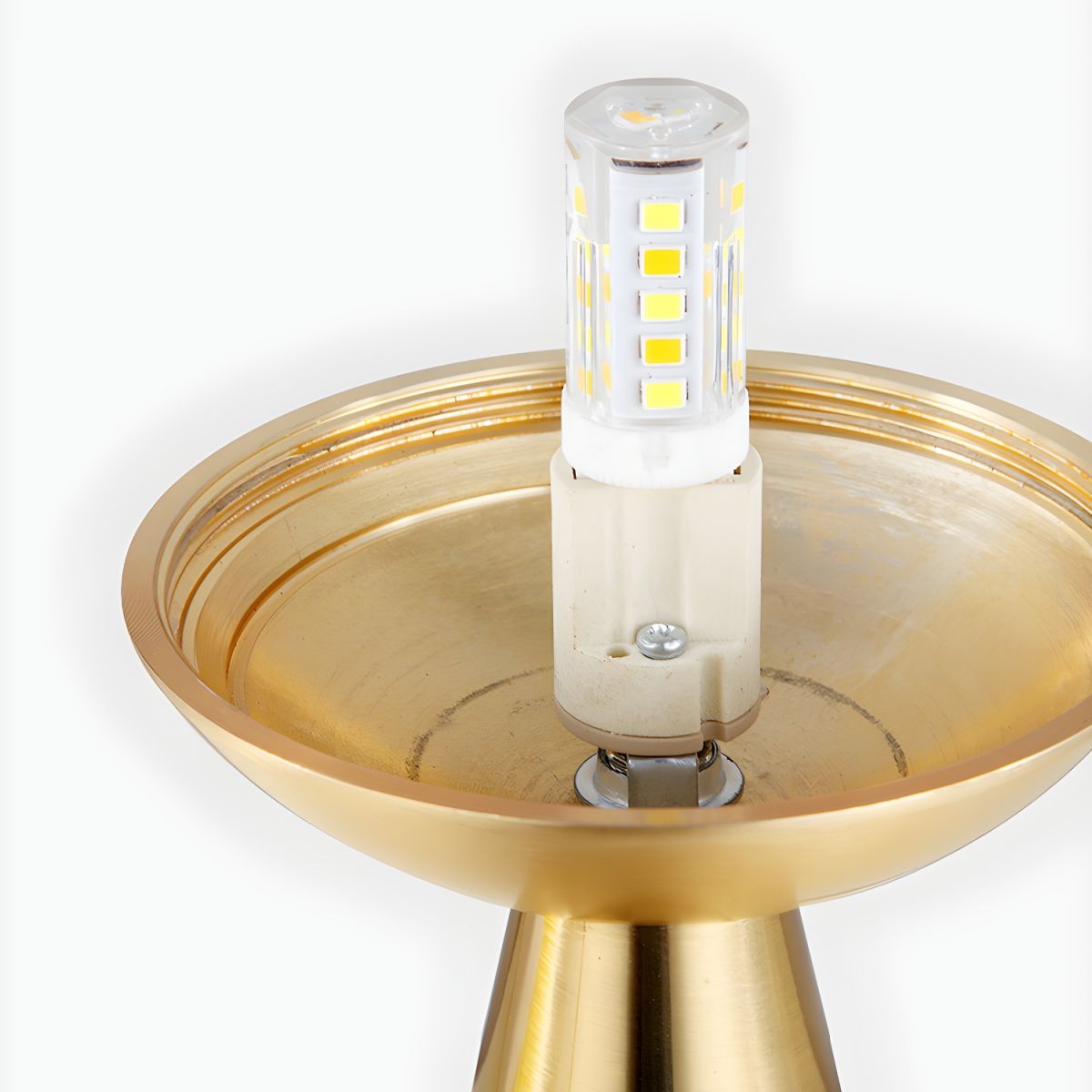 Postmodern Table Lamp with Glass Globe Shade | Krynexa