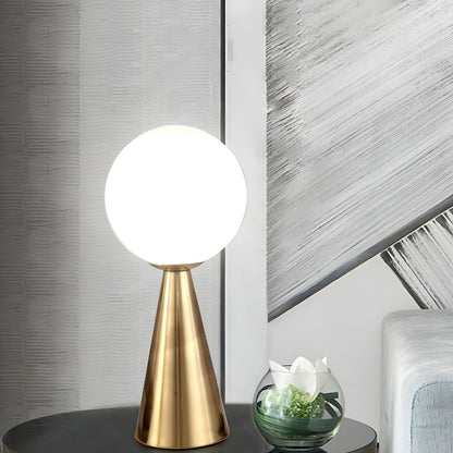 Postmodern Table Lamp with Glass Globe Shade | Krynexa