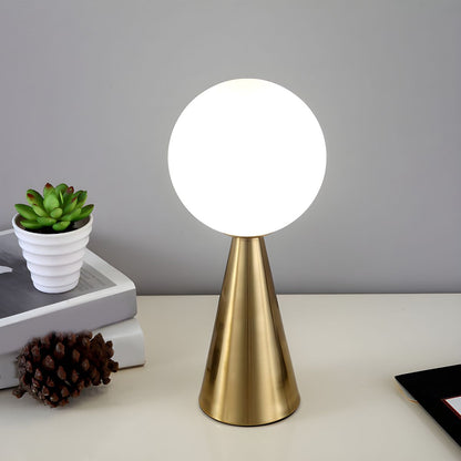 Postmodern Table Lamp with Glass Globe Shade | Krynexa