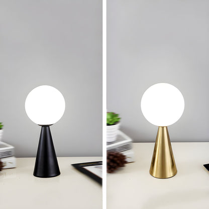 Postmodern Table Lamp with Glass Globe Shade | Krynexa