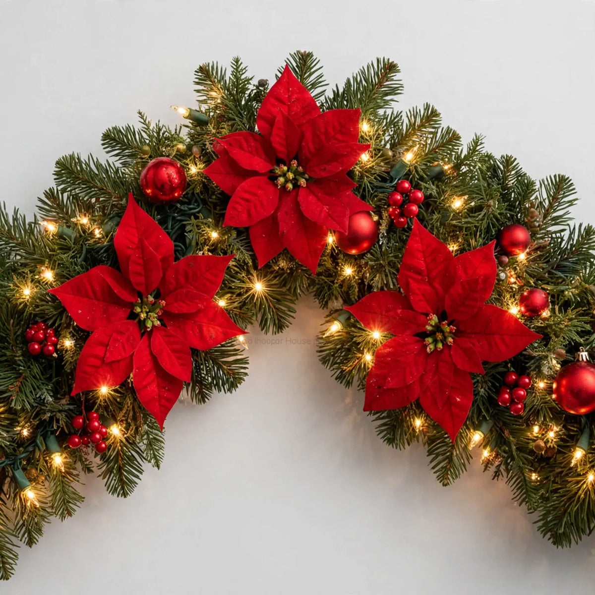 Pre-Lit Christmas Door Garland