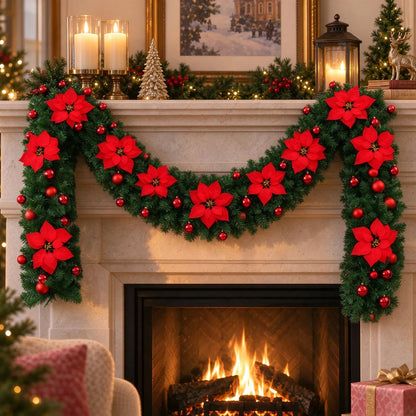 Pre-Lit Christmas Door Garland