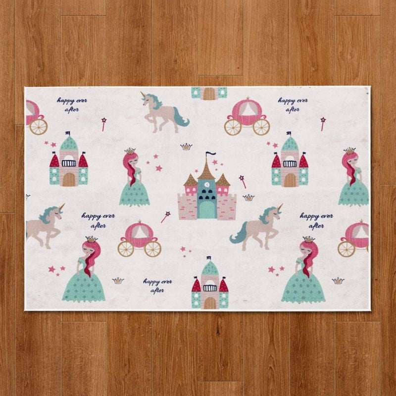Princess Castle Kids Playroom Rug Play Mat for Children | Marovin