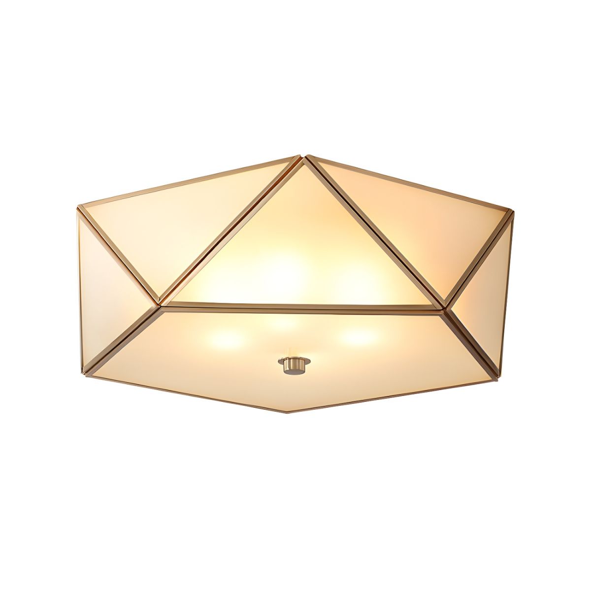Prismatic Frosted Glass Vintage Flush Mount Light | Jolqen