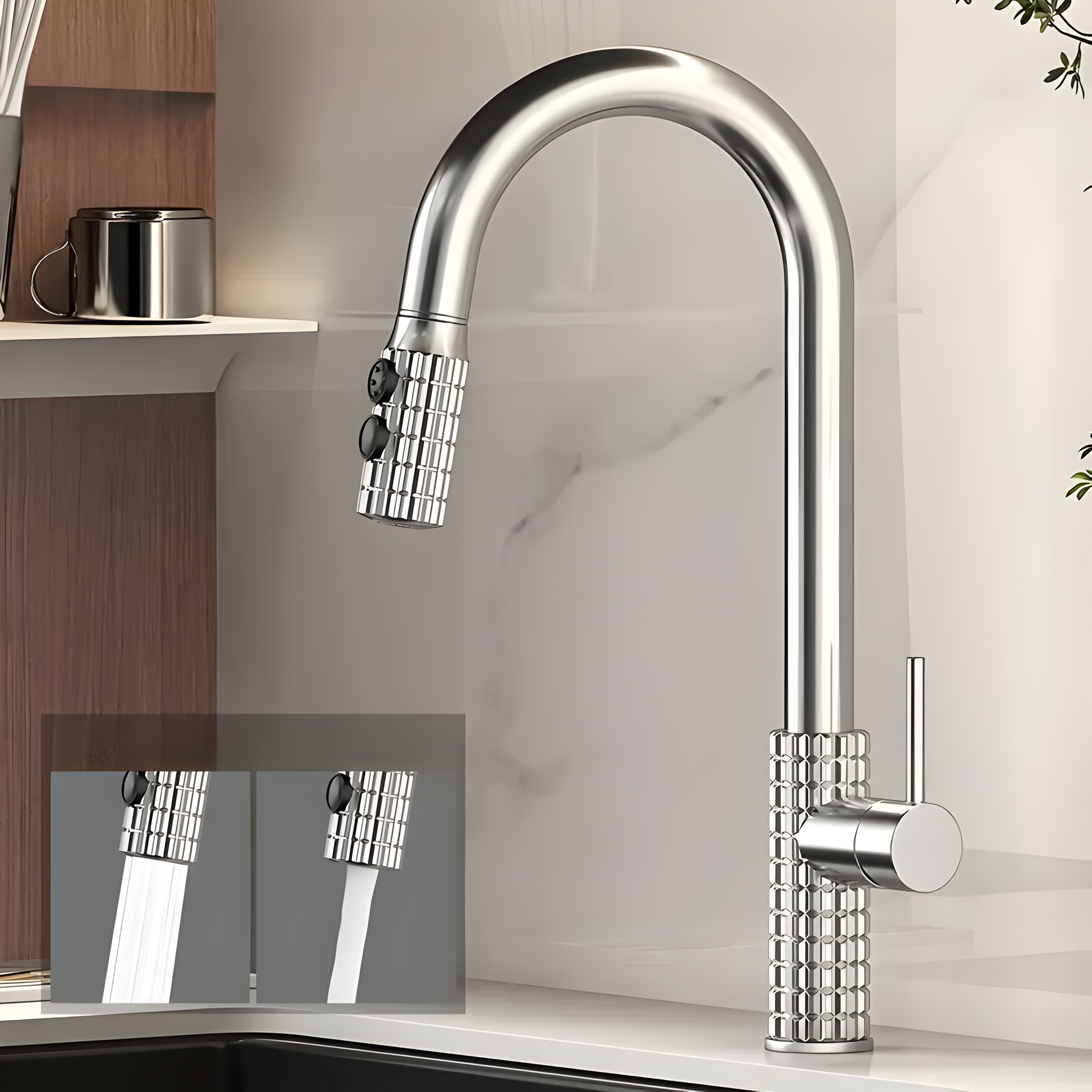 QuintaFlow | High Arch Kitchen Faucet with Pull-Out Sprayer 5