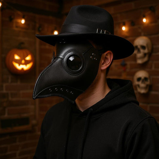 Realistic Black Plague Doctor Mask | CorvoMask