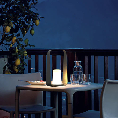 Rechargeable Acrylic Outdoor Table Lamp Warm LED | Relqis