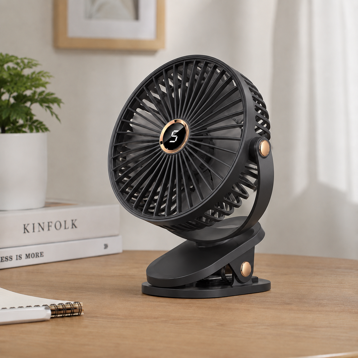 Rechargeable Camping Fan With Light | CampBreeze