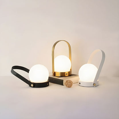 Rechargeable LED Glass Globe Table Lamp Modern Style | Xanvero