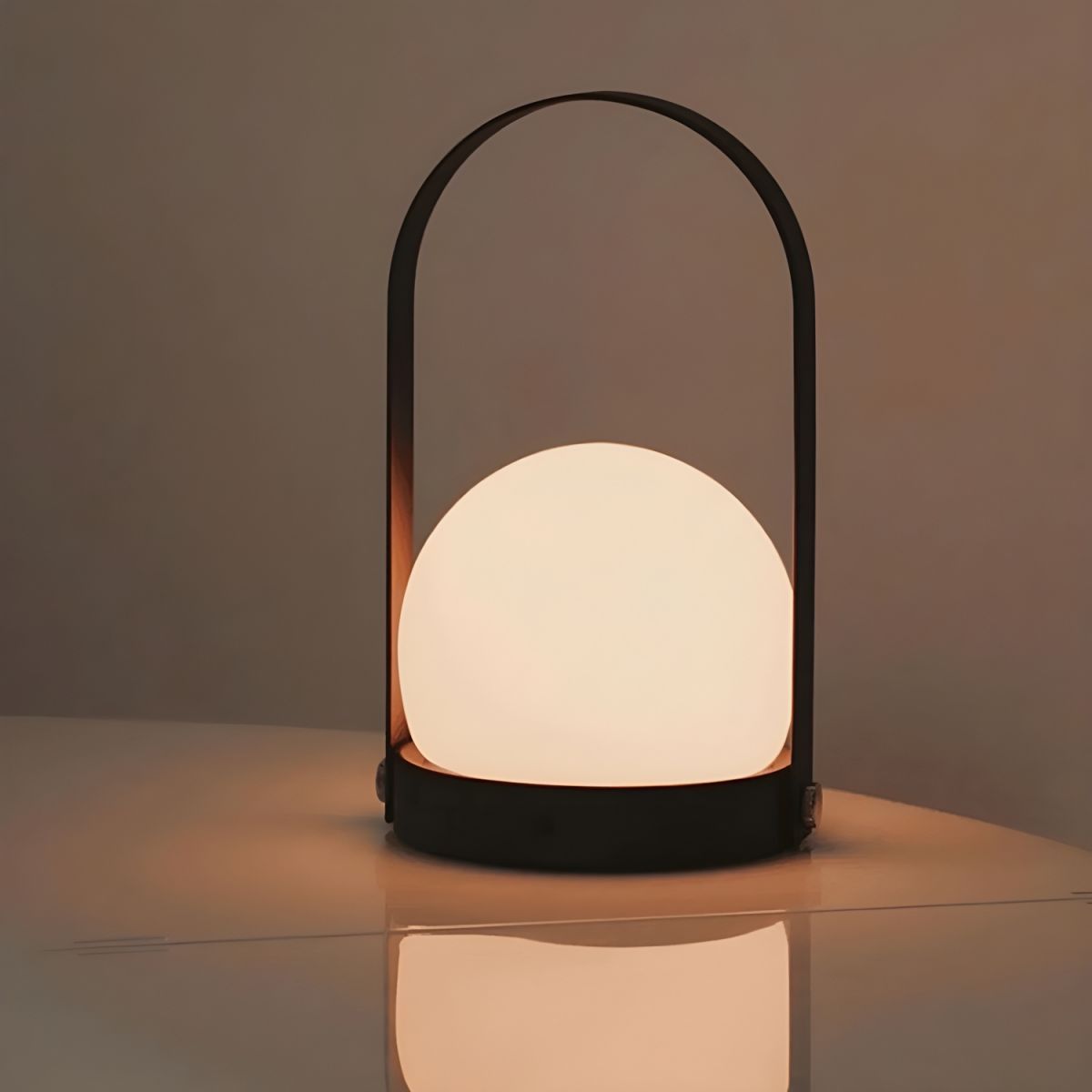 Rechargeable LED Glass Globe Table Lamp Modern Style | Xanvero