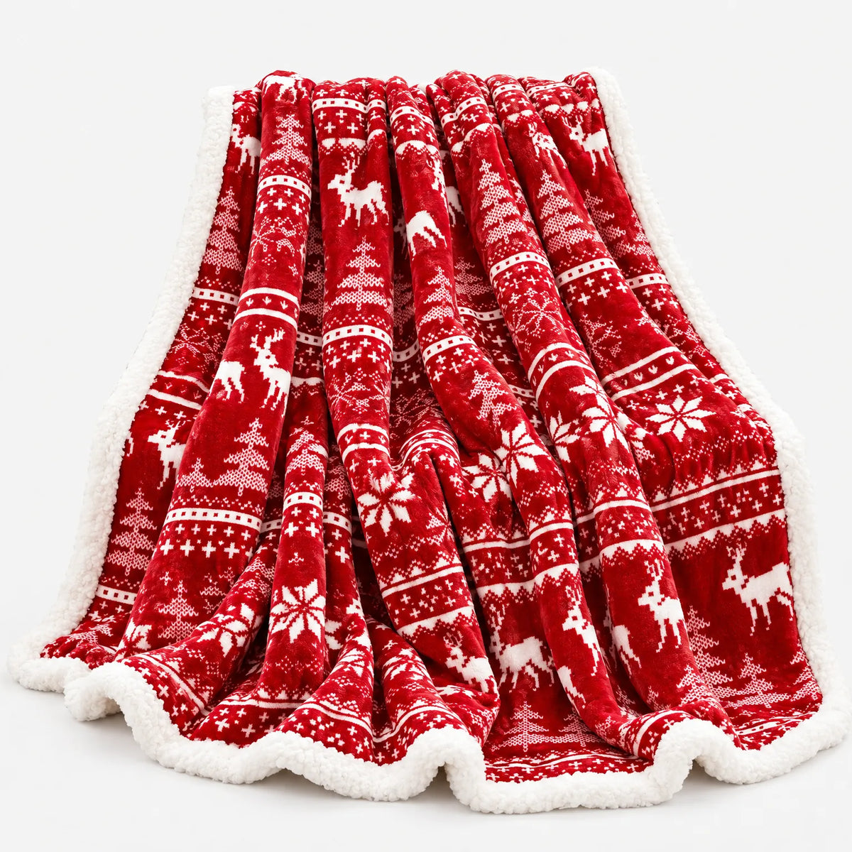 Rectangular Christmas Accent Throw Blanket