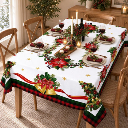 Rectangular Christmas Holiday Tablecloth Cover