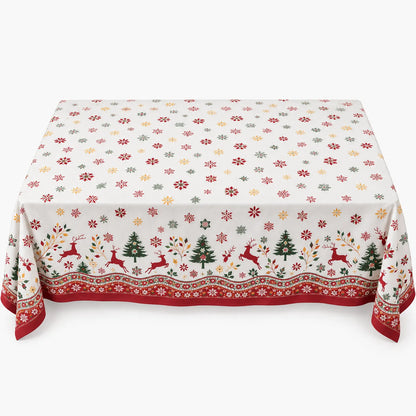 Rectangular Holiday Print Dining Tablecloth