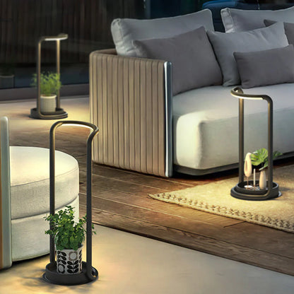 Rectangular Solar LED Outdoor Garden Floor Lamp | Solniva