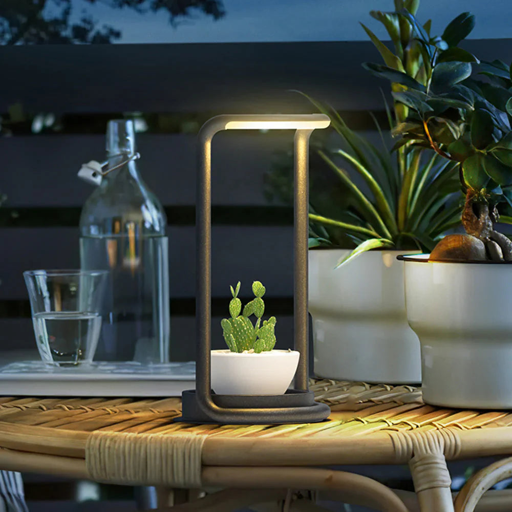 Rectangular Solar LED Outdoor Garden Floor Lamp | Solniva
