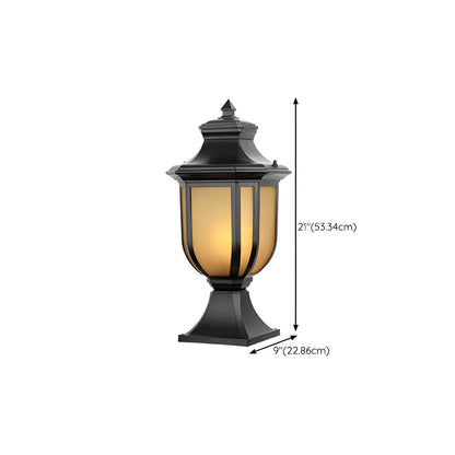 Retro Black Metal Outdoor Pillar Garden Light | Pillara