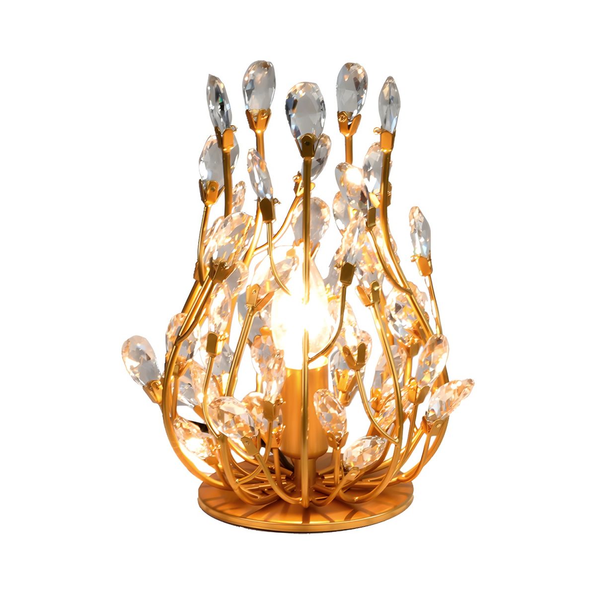Retro Crystal Accent Table Lamp for Modern Interiors | Zeltrio