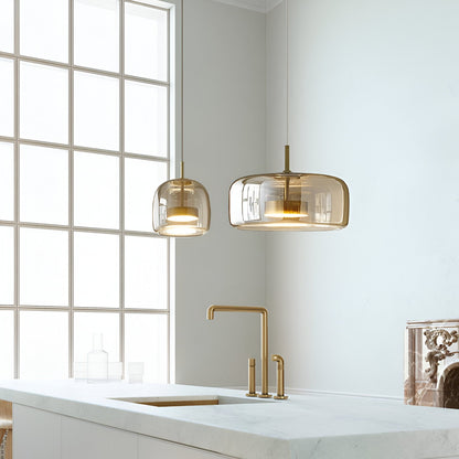 Retro Glass LED Pendant Light with Triple Shade Design | Oryvexa