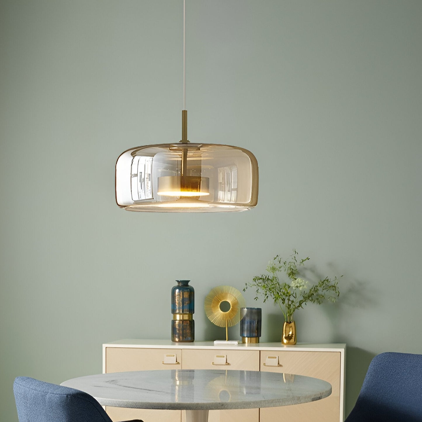 Retro Glass LED Pendant Light with Triple Shade Design | Oryvexa