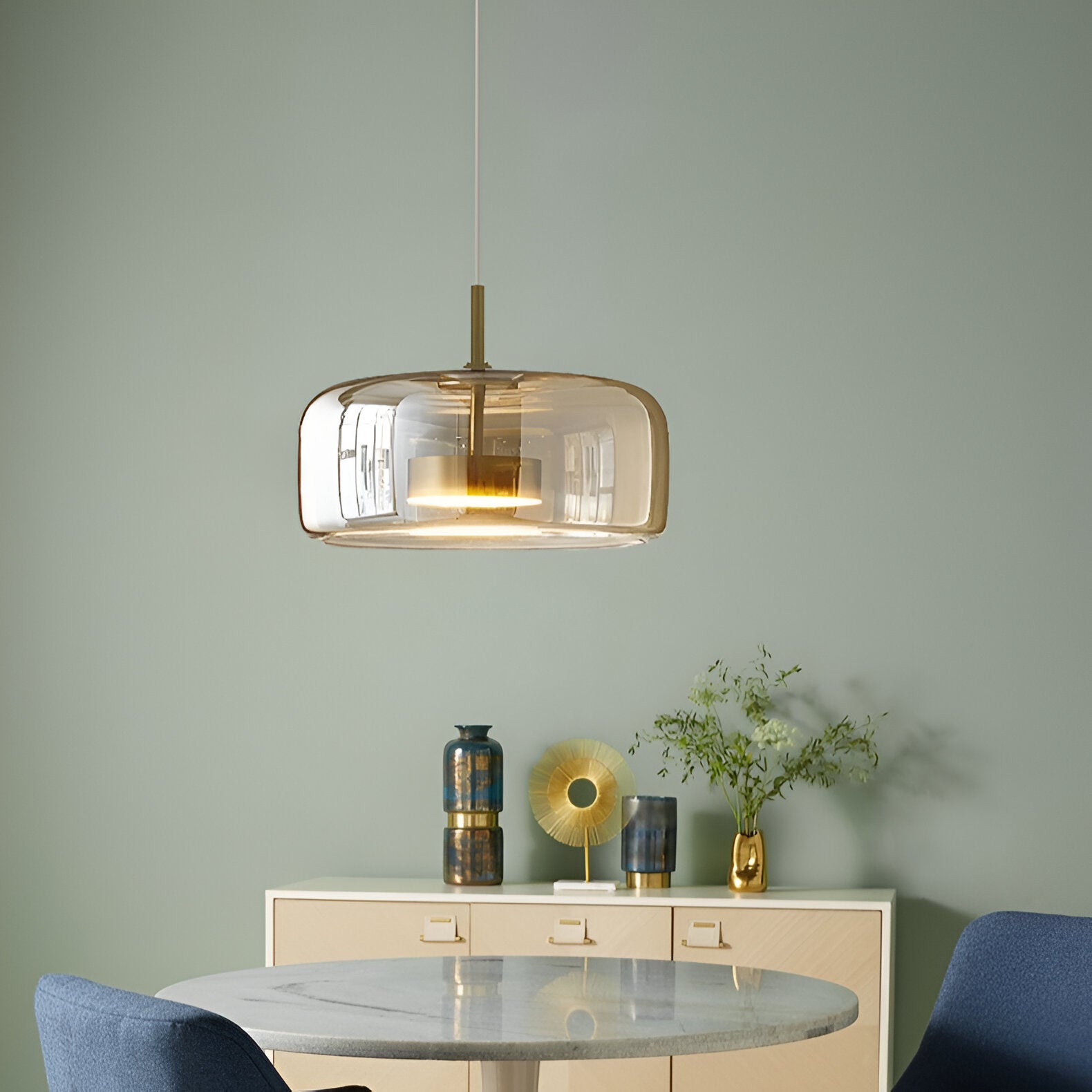 Retro Glass LED Pendant Light with Triple Shade Design | Oryvexa