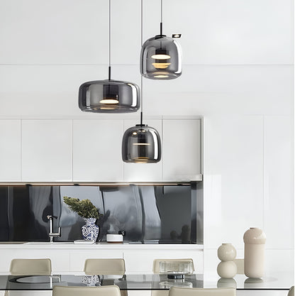 Retro Glass LED Pendant Light with Triple Shade Design | Oryvexa