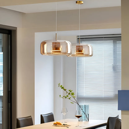 Retro Glass LED Pendant Light with Triple Shade Design | Oryvexa
