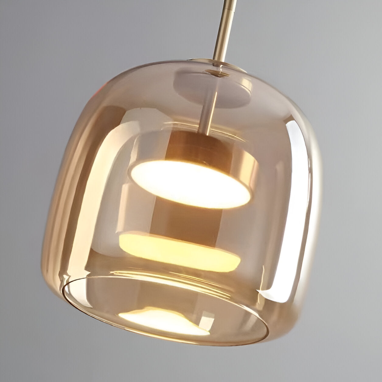 Retro Glass LED Pendant Light with Triple Shade Design | Oryvexa