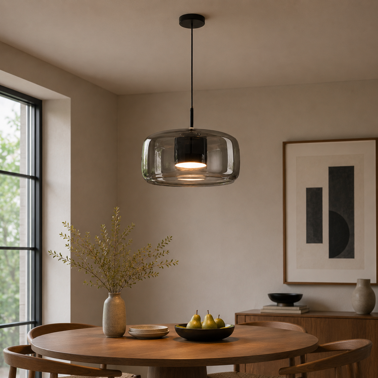 Retro Glass LED Pendant Light with Triple Shade Design | Oryvexa