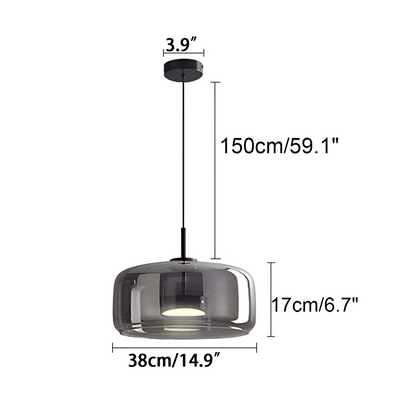 Retro Glass LED Pendant Light with Triple Shade Design | Oryvexa