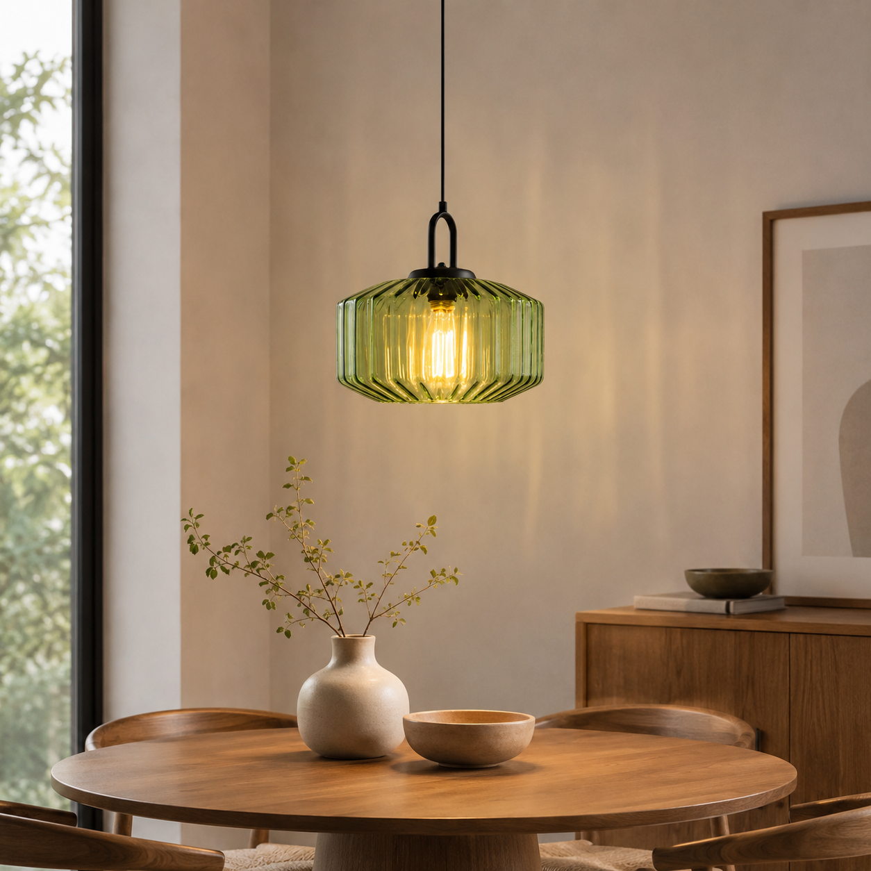 Retro Glass Pendant Light with Nordic Minimalist Design | Aurevix