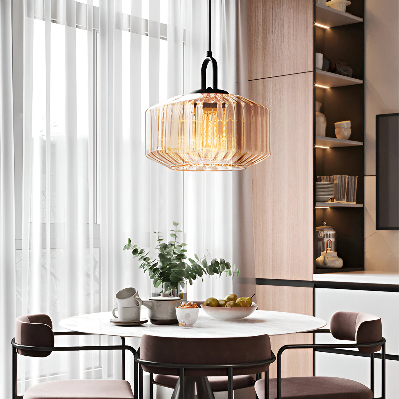 Retro Glass Pendant Light with Nordic Minimalist Design | Aurevix