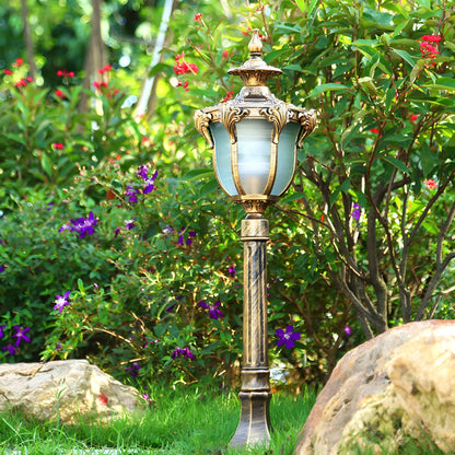 Retro Outdoor Garden Path Light with Prismatic Glass | Denvor