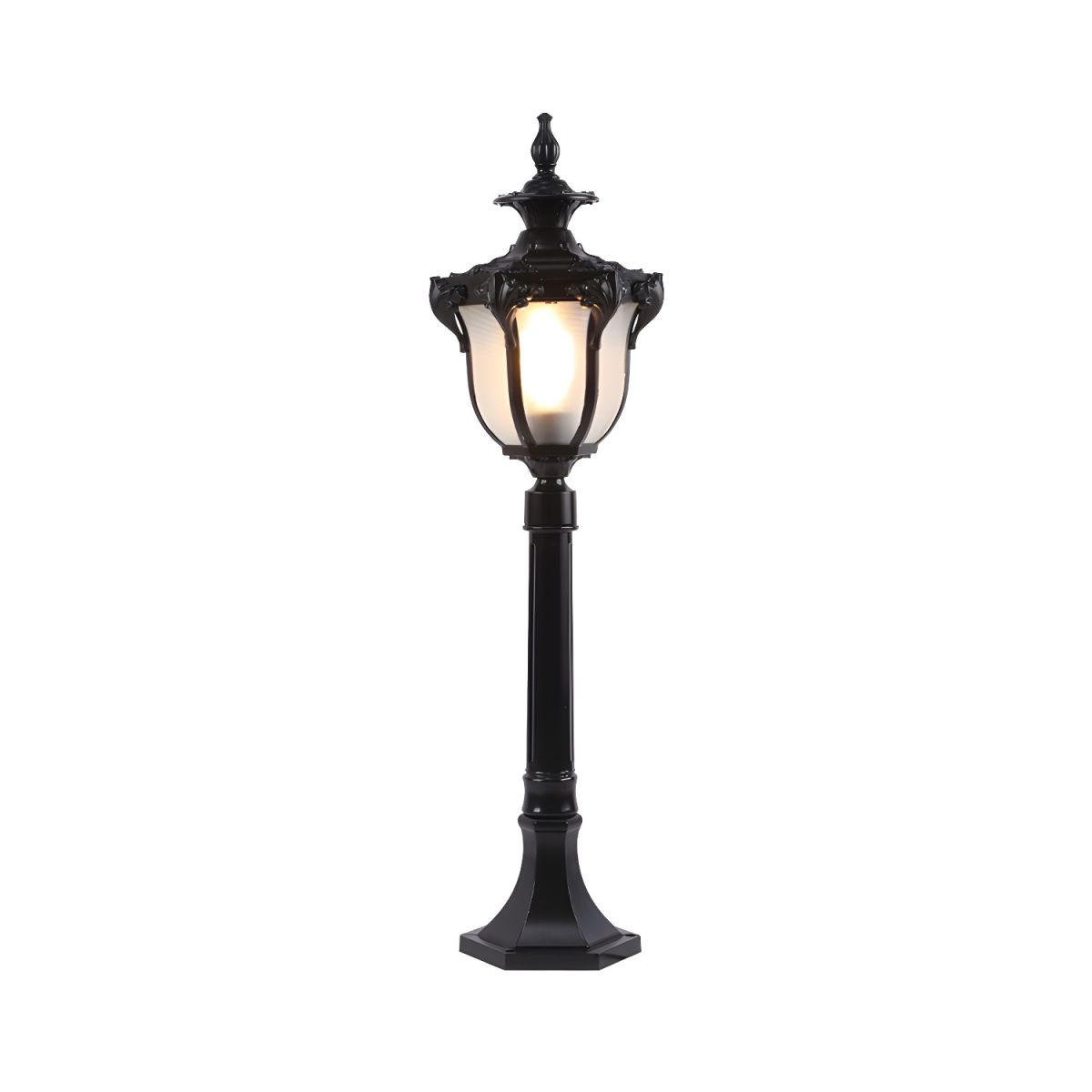 Retro Outdoor Garden Path Light with Prismatic Glass | Denvor