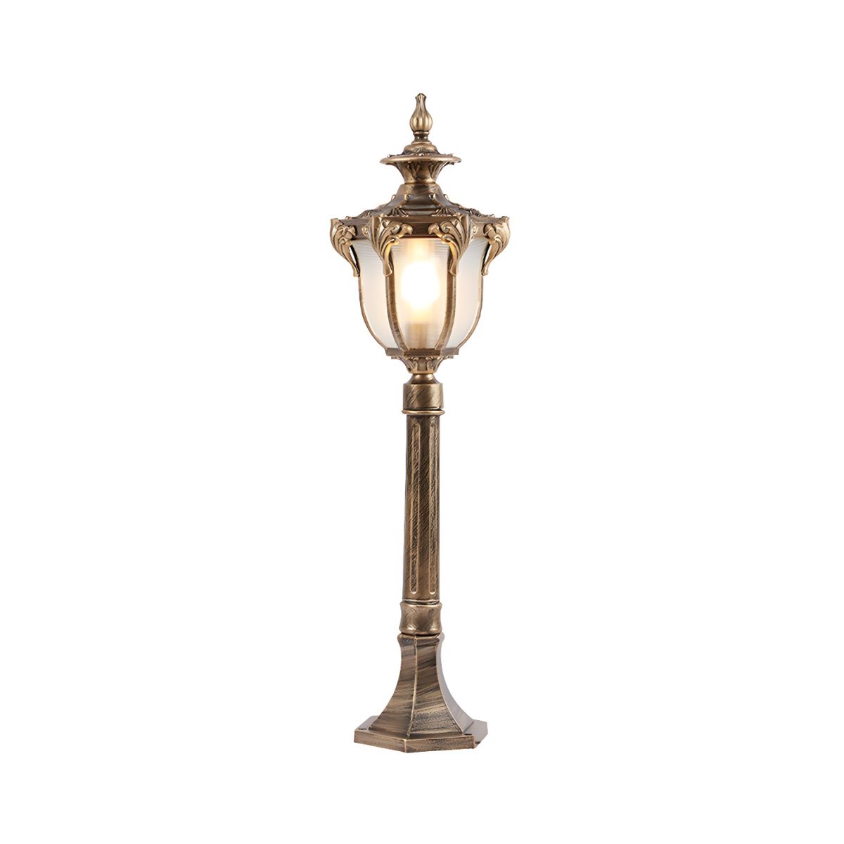 Retro Outdoor Garden Path Light with Prismatic Glass | Denvor