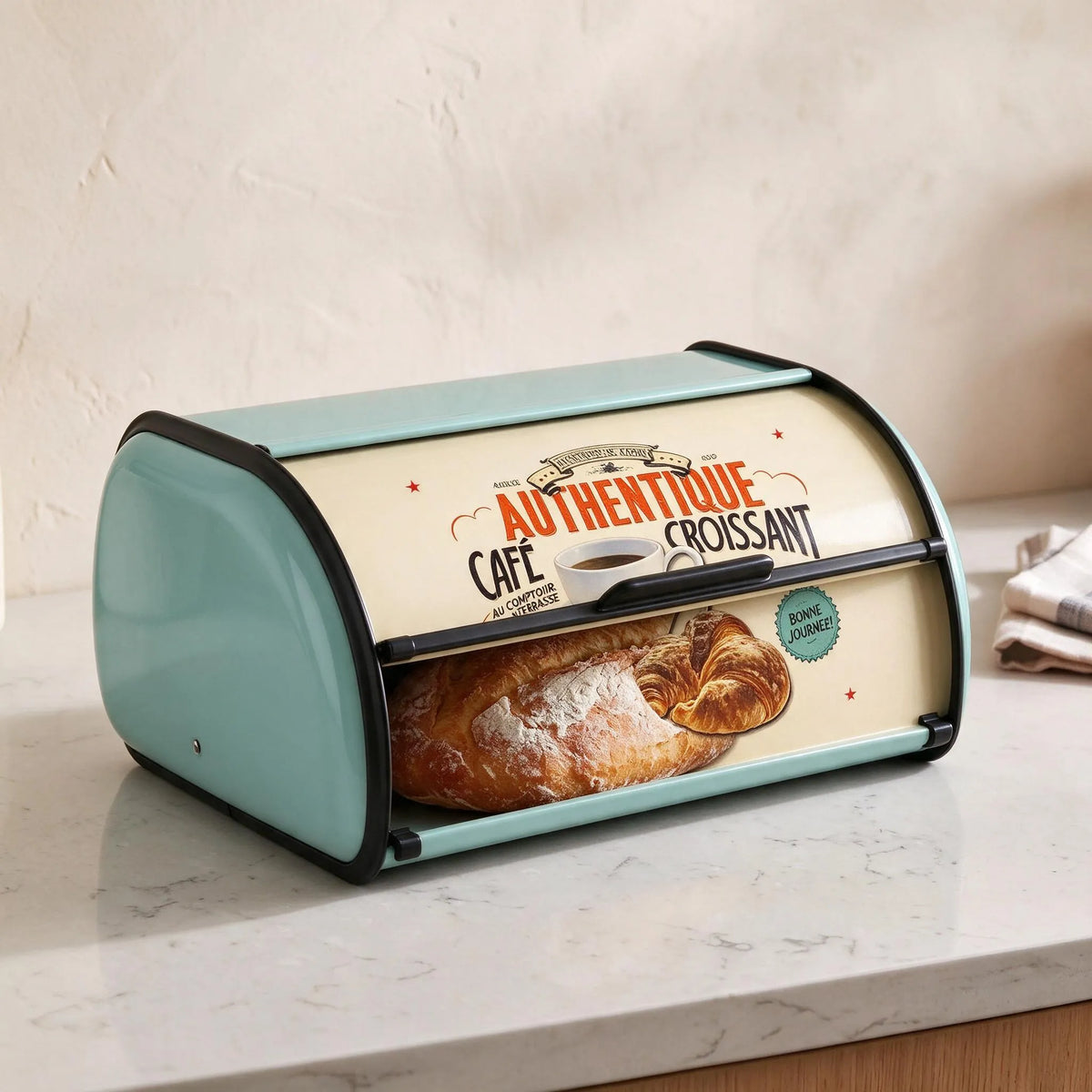 Retro Roll Top Bread Storage Box