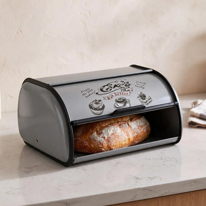 Retro Roll Top Bread Storage Box