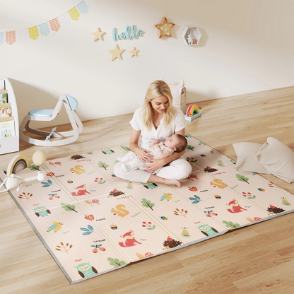 Reversible Foldable Baby Activity Play Mat Multicolor | Morvella