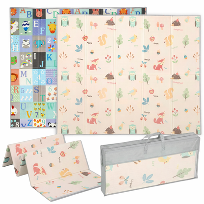 Reversible Foldable Baby Activity Play Mat Multicolor | Morvella