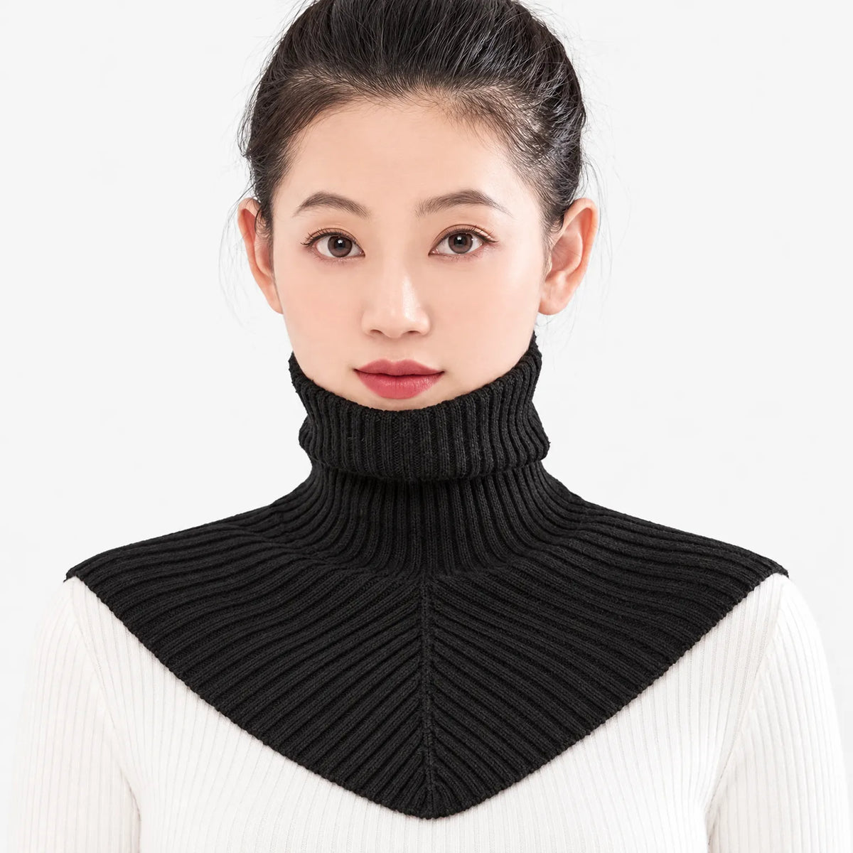 Ribbed Knit Dickie Neck Warmer